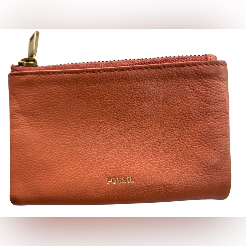Fossil Tri-fold Wallet Cow Hide‎ Leather Pink